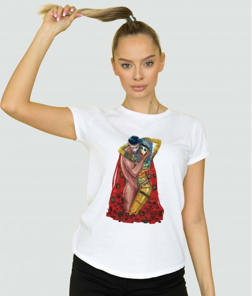 Дамска тениска с щампа Tosha Art Love, Death and Robots Fanart - TShirtArtShop.com