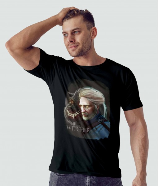 Мъжка тениска с щампа Tosha Art The Witcher Fanart