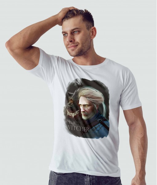 Мъжка тениска с щампа Tosha Art The Witcher Fanart - TShirtArtShop.com