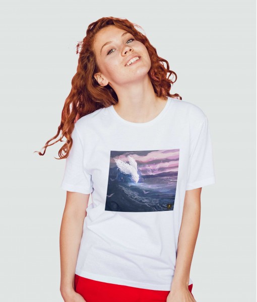 Дамска тениска с щампа Tosha Art Angeldragon - TShirtArtShop.com