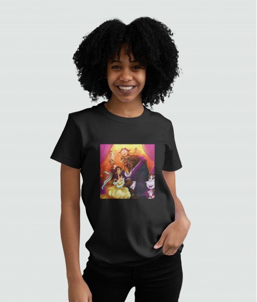 Дамска тениска с щампа Tosha Art Beauty and the beast