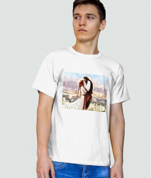 Мъжка тениска с щампа Tosha Art Love Couple - TShirtArtShop.com