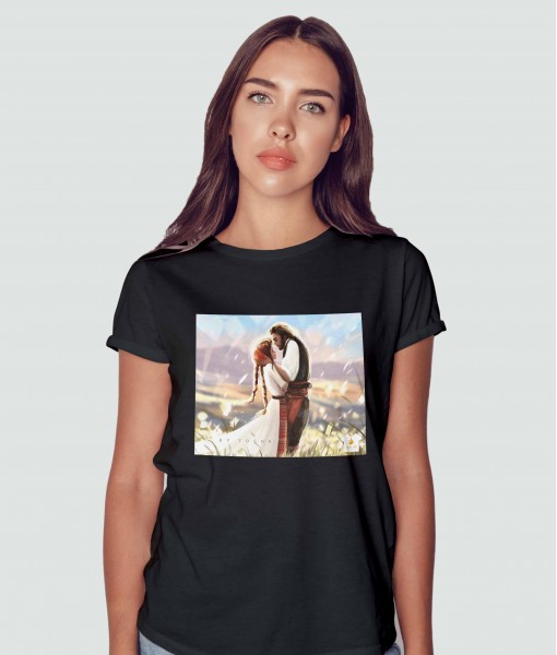 Дамска тениска с щампа Tosha Art Love Couple