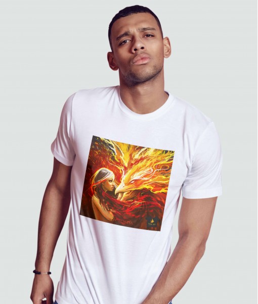 Мъжка тениска с щампа Tosha Art Phoenix Soul Close up - TShirtArtShop.com