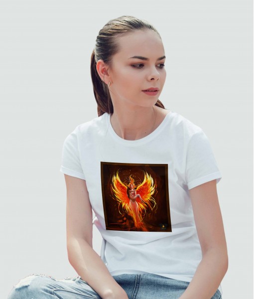Дамска тениска с щампа Tosha Art Phoenix Soul - TShirtArtShop.com