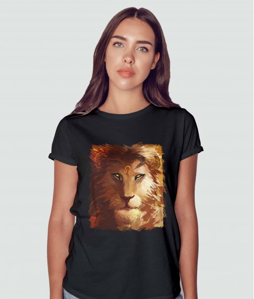 Дамска тениска с щампа Tosha Art Zodiacs Leo Woman