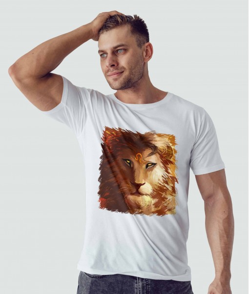 Мъжка тениска с щампа Tosha Art Zodiacs Leo Man