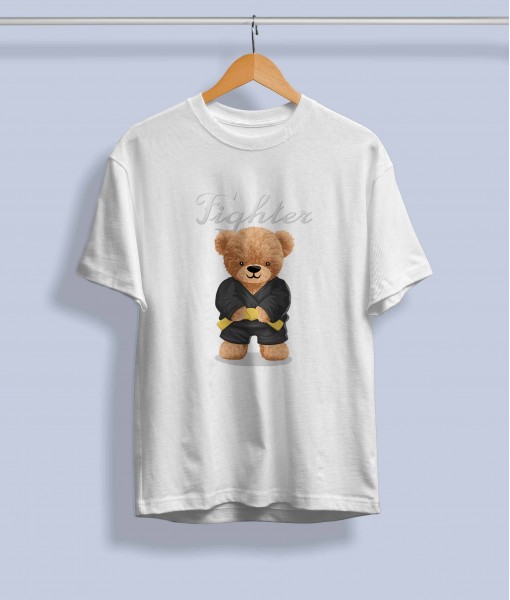 Дамска тениска с щампа Мечета Fighter costume bear