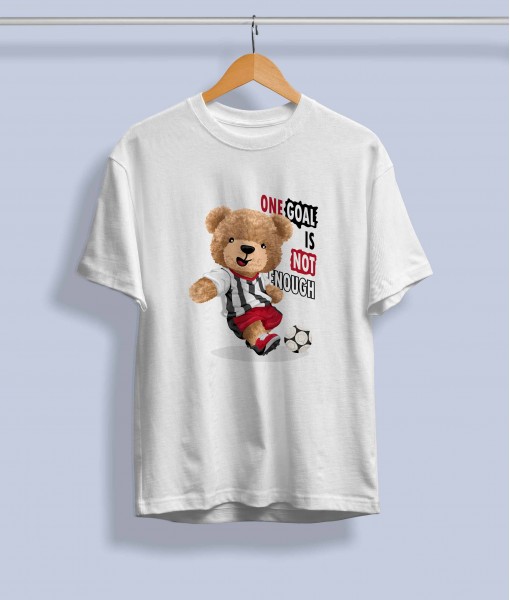 Дамска тениска с щампа Мечета Football bear