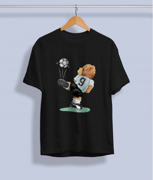Дамска тениска с щампа Мечета Soccer bear
