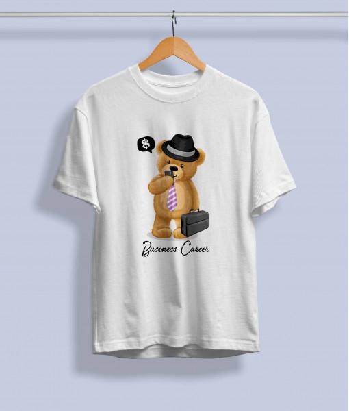 Дамска тениска с щампа Мечета Businessman bear
