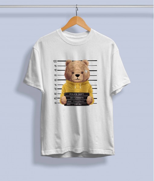 Дамска тениска с щампа Мечета Arrested teddy bear