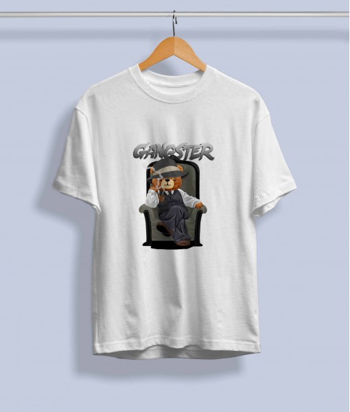 Дамска тениска с щампа Мечета Gangster boss bear