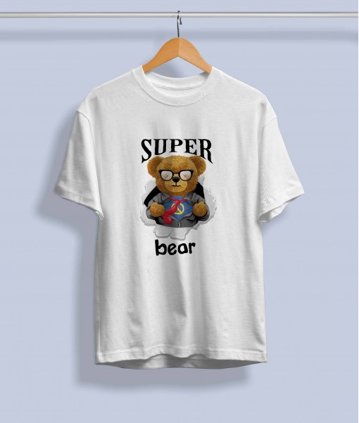 Дамска тениска с щампа Мечета Superhero bear