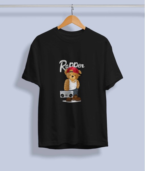 Дамска тениска с щампа Мечета Rapper style bear