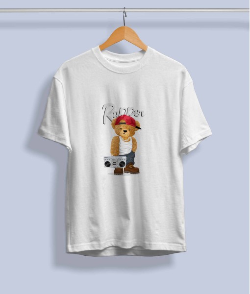 Дамска тениска с щампа Мечета Rapper style bear