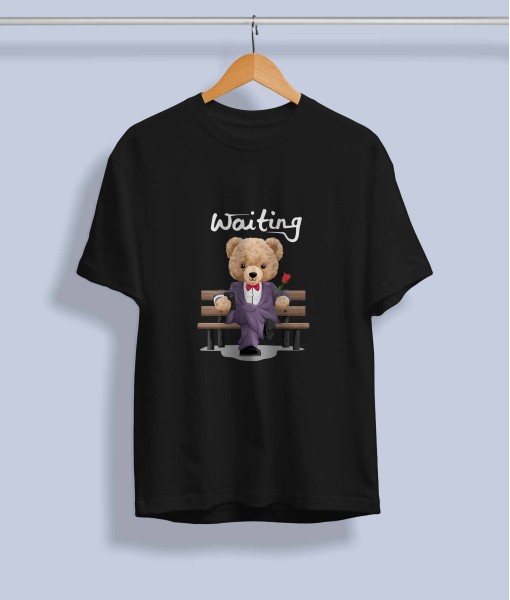 Дамска тениска с щампа Мечета Waiting bear