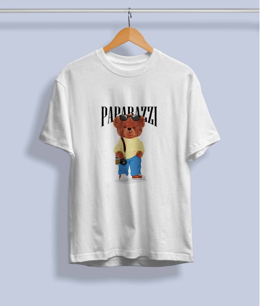Дамска тениска с щампа Мечета Paparazzi bear