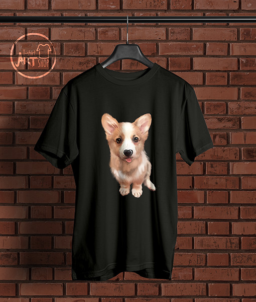 Дамска тениска с щампа Кучо-мотив Корги - TShirtArtShop.com